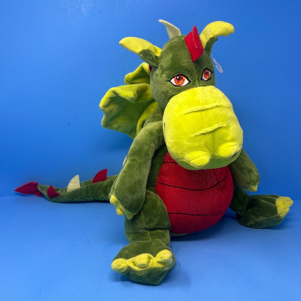 Teddy Mountain Dragon Plush Mythical Stuffed Animal Toy Back Pouch Wings Spikes‎